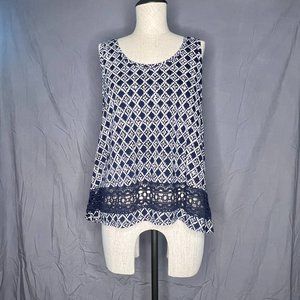 Ann Taylor Loft Cotton Short Sleeve Shirt S:M